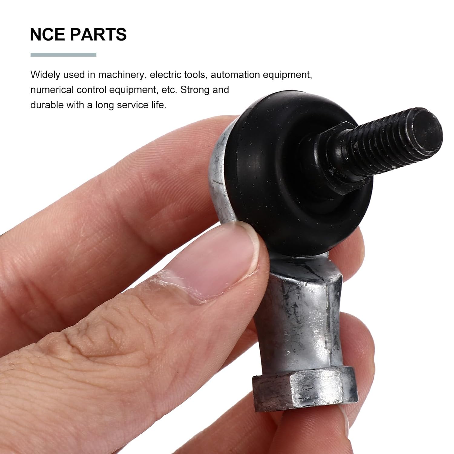 2 Pcs Rod End Bearings Set Right Hand Thread Ball Joint Head for Electric Tool Parts High Pressure Resistant Professional Bearings for Automated Equipment