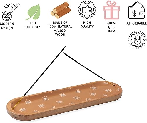 Miniatura 4 de Folkulture Soporte de incienso o quemador de incienso, moderno atrapador de cenizas o soporte de palo de insence para decoración del hogar con