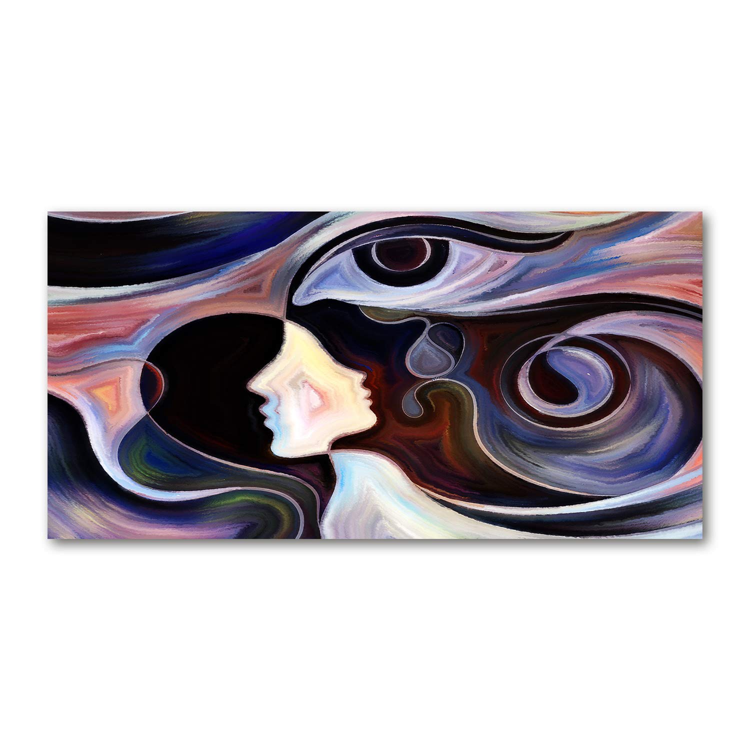 Cuisine et le salon tableau panoramique verre Tulup 120x60
