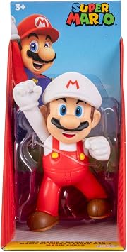 Super Mario Checkout Lane Series Fire Mario Fist Bump 2.5 Inch Action Figure