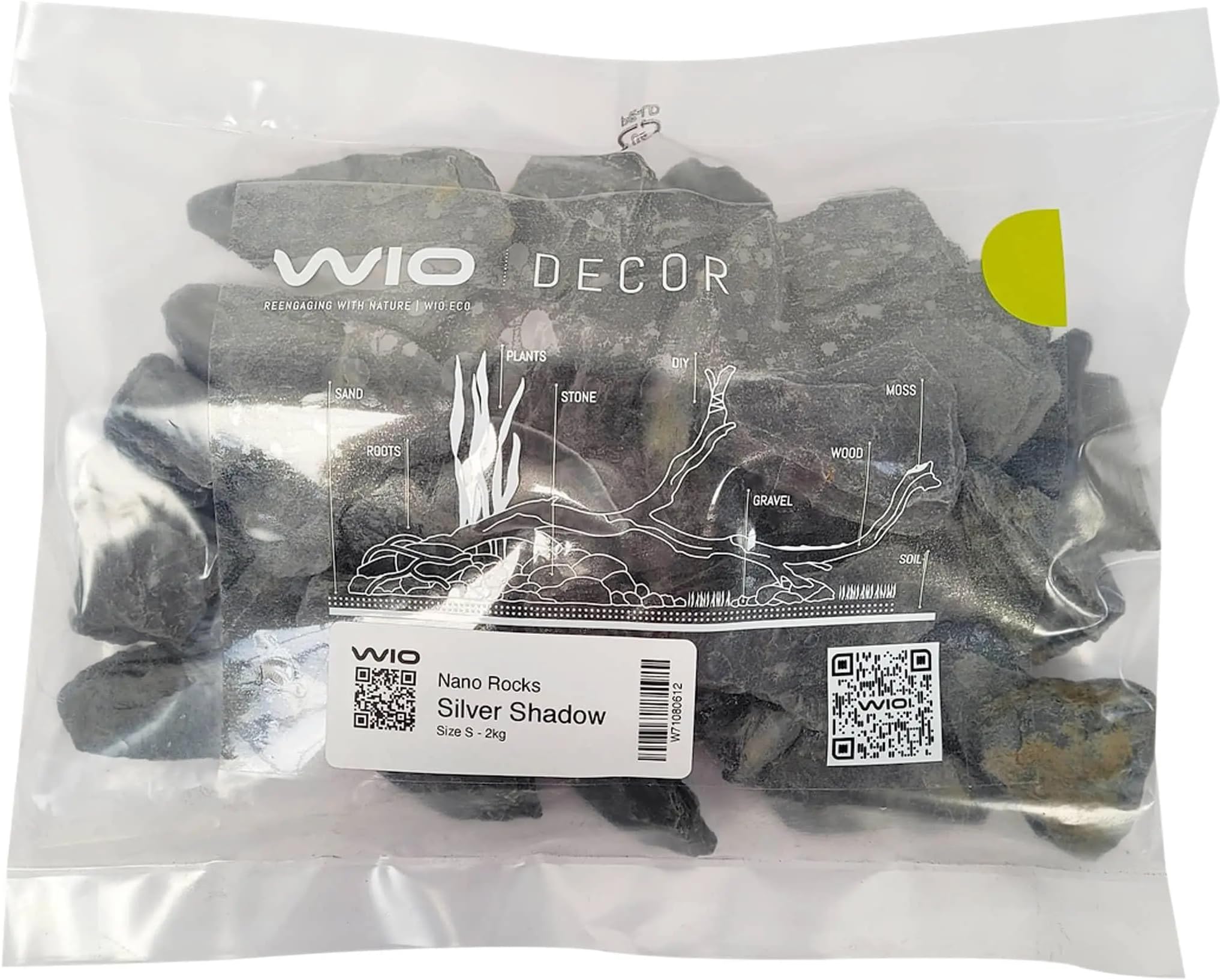 Aqua Essentials Wio Silver Shadow Nano Rocks - 2kg
