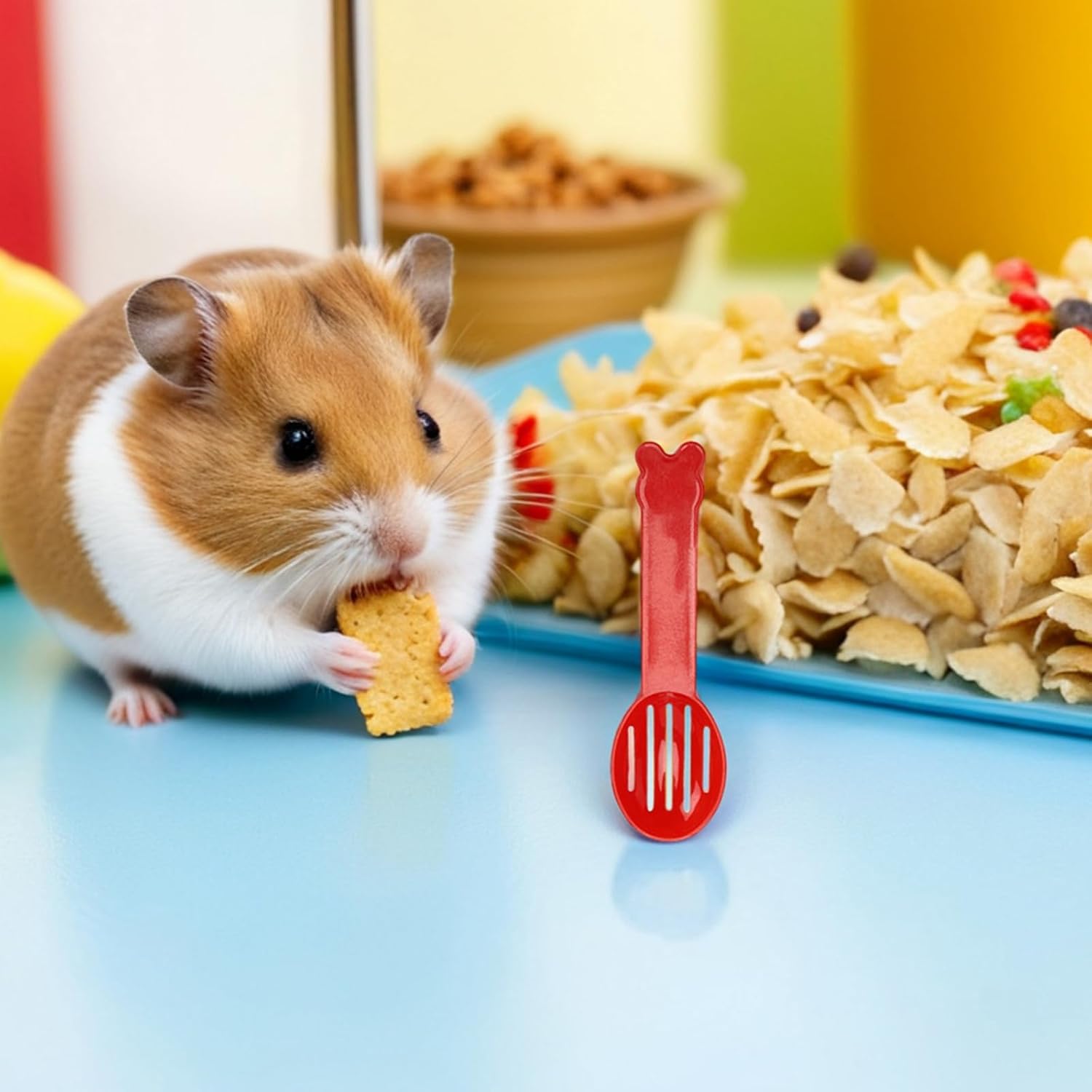 32pcs Hamster Cage Scooper Plastic Small Animal Litter Shovel for Easy to Wash and Store, for Hamster and Gerbil Cage Cleaning in Everyday Pet Care Routines