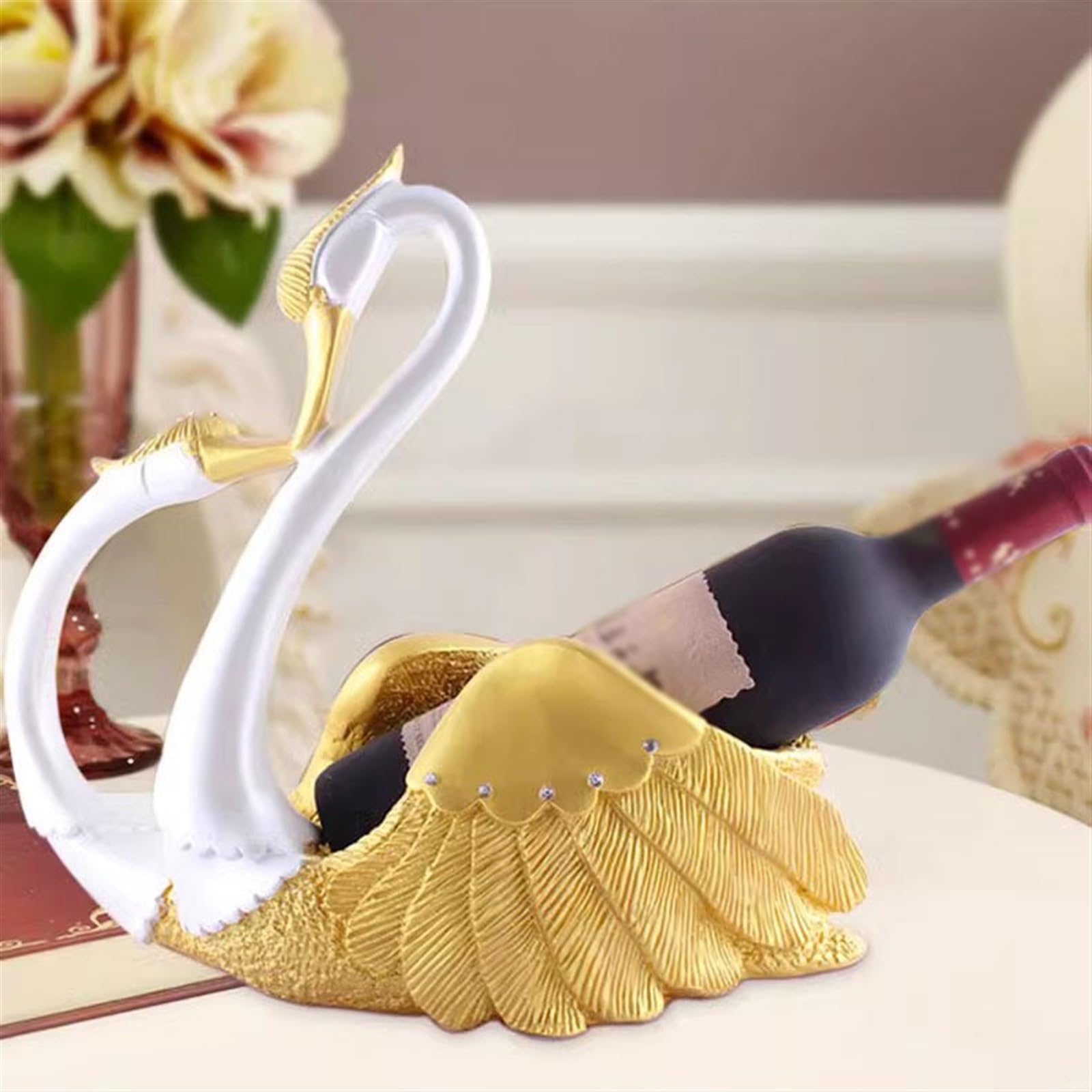 Amazon｜ワイン貯蔵用ワインホルダー クリエイティブ白鳥の飾り