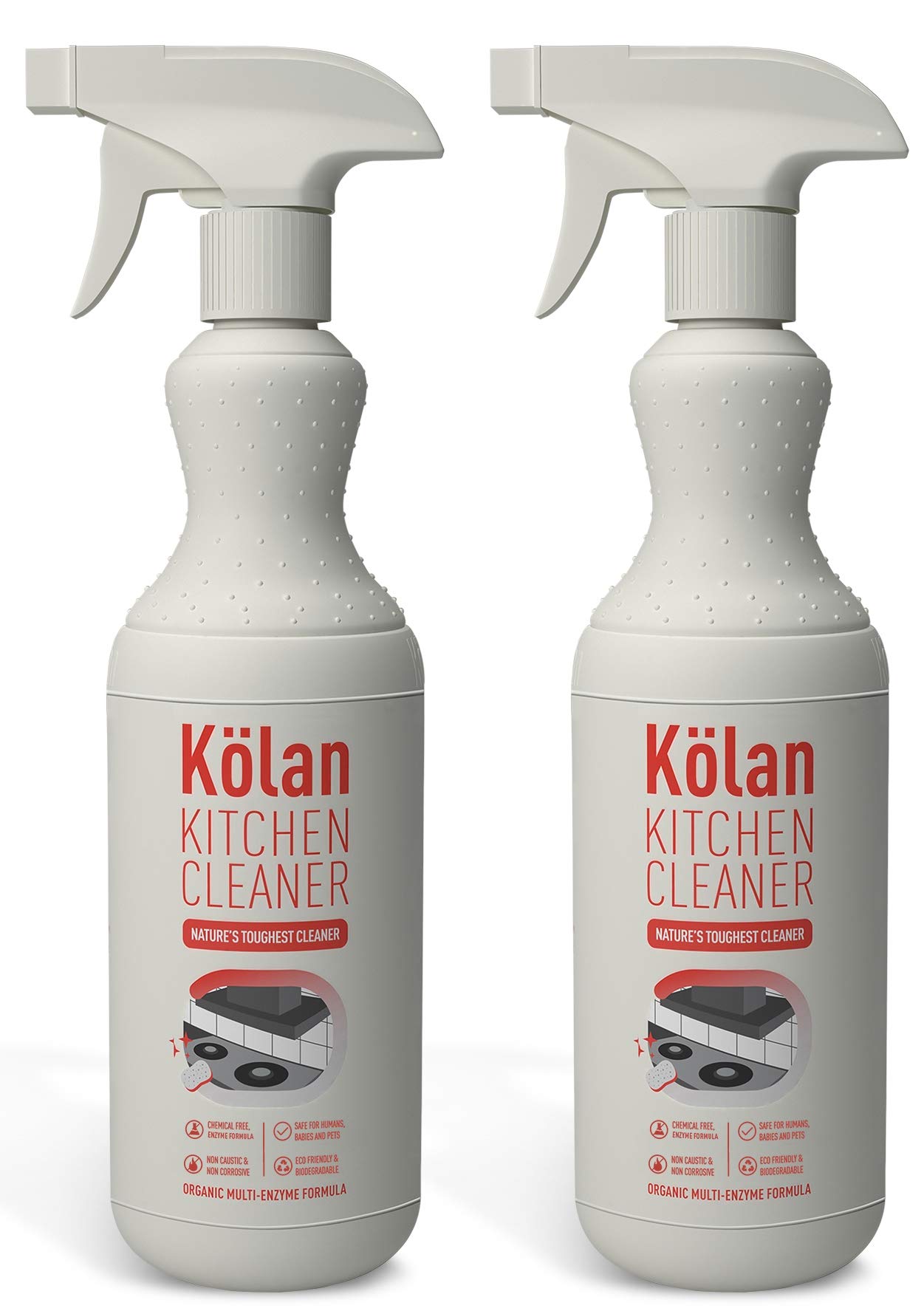 Kolan Organic Biodegradable Eco-Friendly Chemical Free Multi Enzyme Kitchen Cleaner 700 ML, Safe for humans, babies and pets.Contains no bleach (Suitable For All Surfaces)-2 Pack (B07GFKTJTZ) Amazon Price History, Amazon Price Tracker