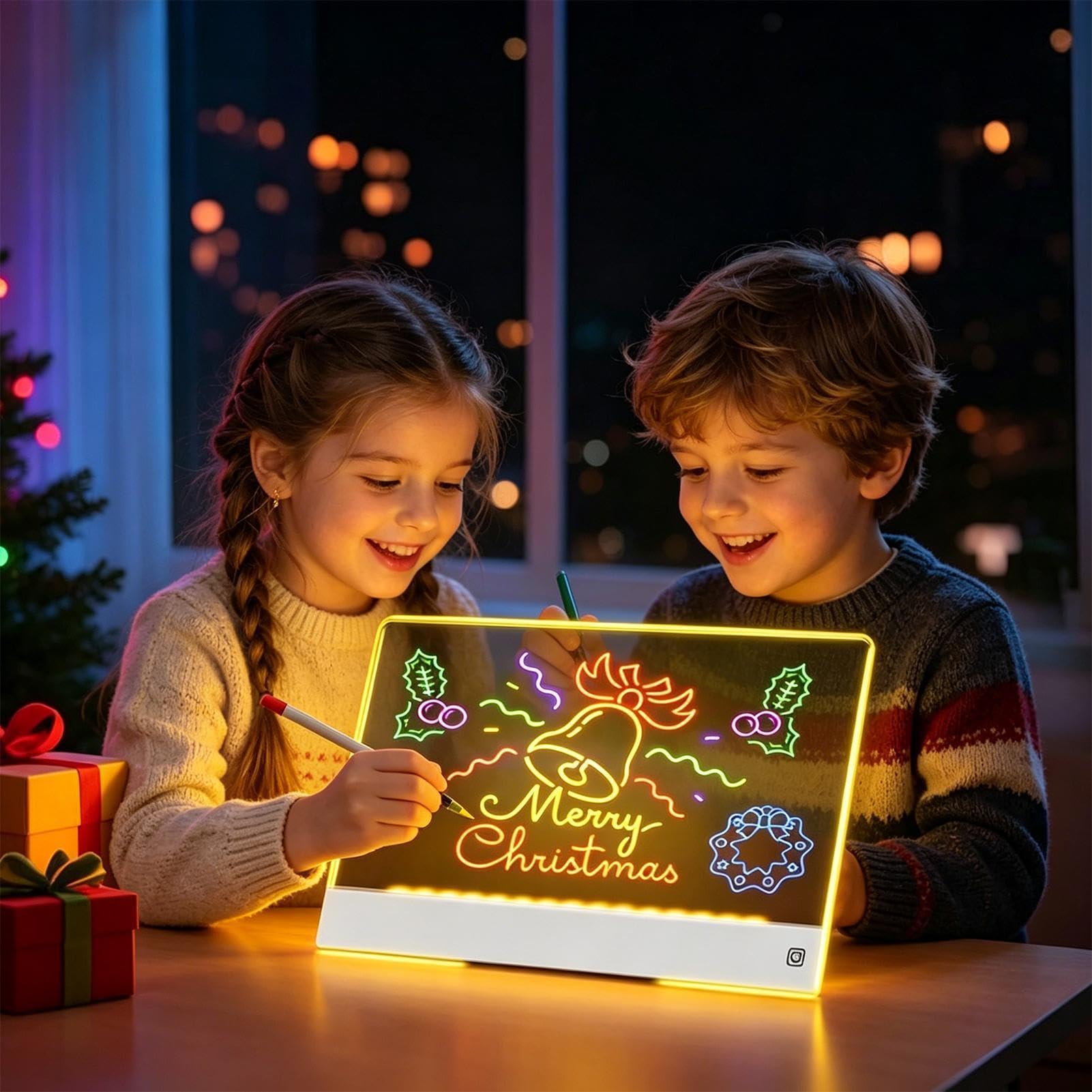 Tablica LED do pisania Akrylowa Suchościeralna Podświetlana Podkładka | Tablet Do Pisania LED Dla Dzieci Dla Nastolatków Dziewczynek Chłopców Do Szkoły Sali Zabaw Na Przyjęcie