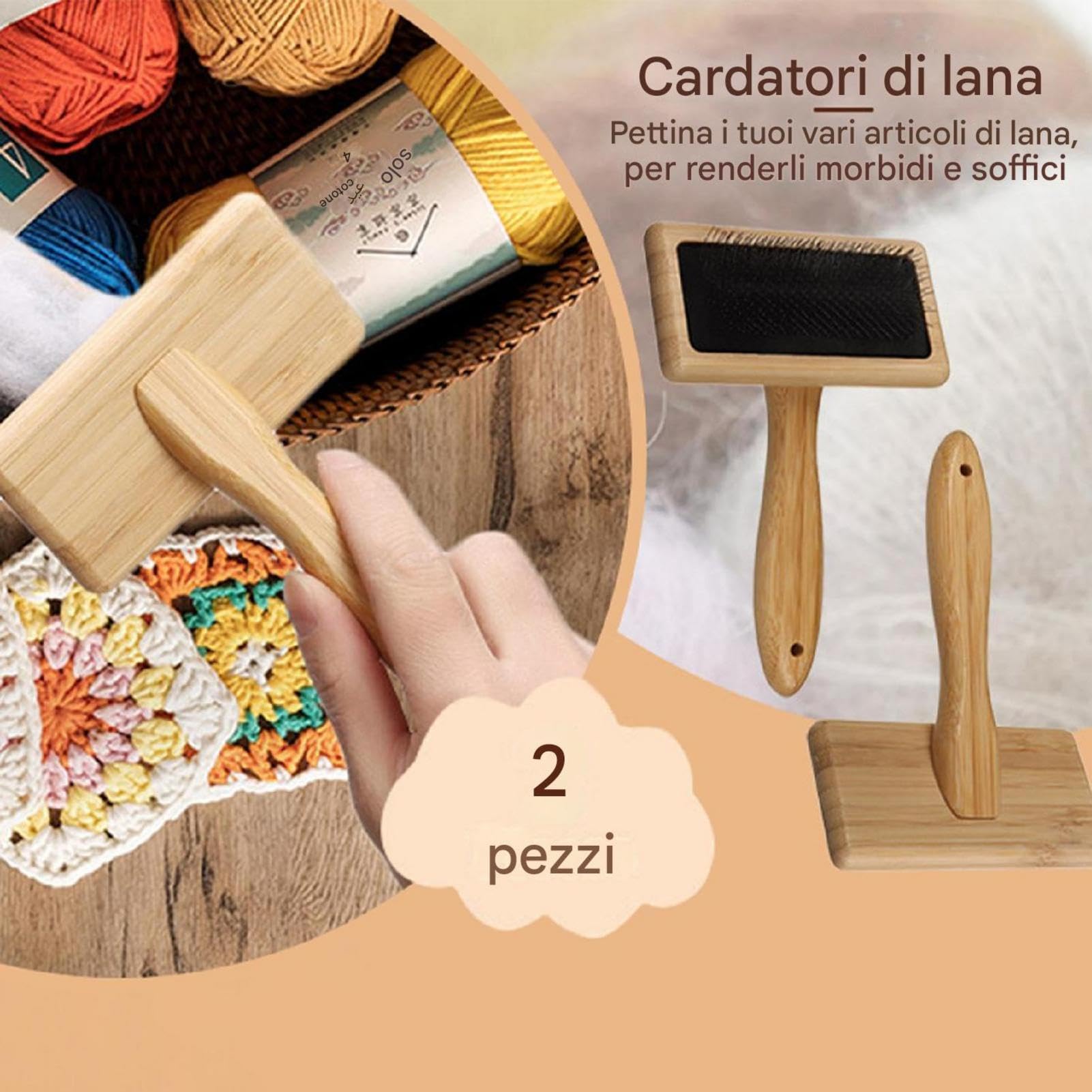 Brosses à carda laine - Carda laine manuelles | Cardateurs manuels de brosse de chien plus doux pour l'artisanat en laine Pinceau de feutrage avec ensemble de peignes de feutrage avec poignée en