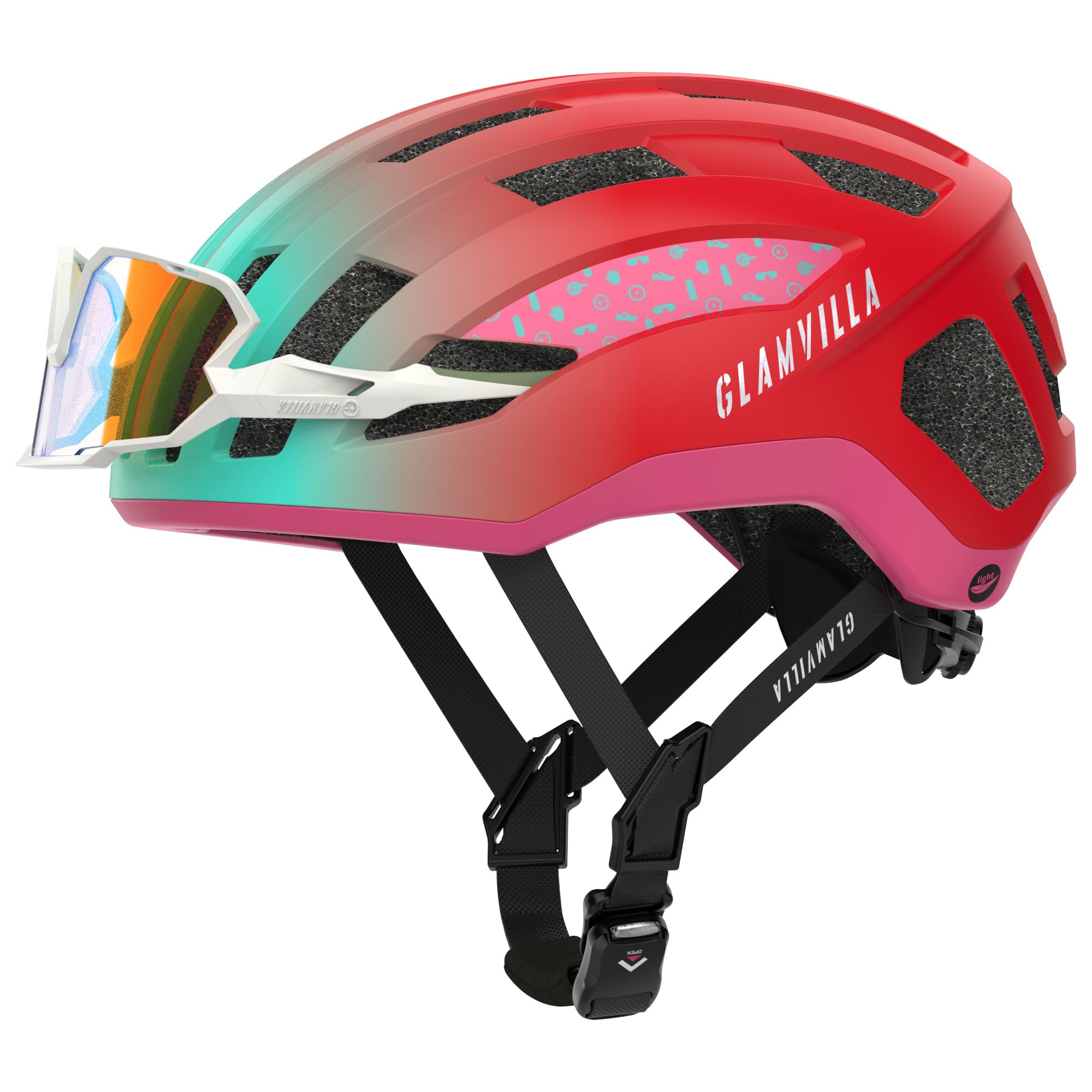 Casco da bici da strada per uomo e donna, casco da bicicletta da trekking da città, casco da competizione professionale, ultra leggero, ventilato, con fibbia magnetica per posizionare gli