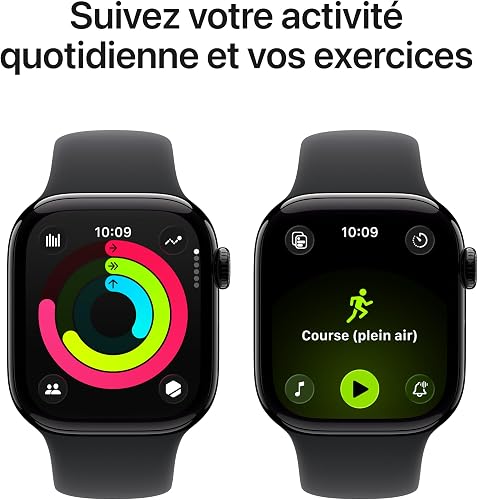 Apple Watch Series 11 [GPS 42 mm] Montre connectée avec boîtier Obsidienne et Bracelet Sport Noir. Score de Sommeil, Moniteur d’activité, Suivi de la santé, écran Toujours activé - 3