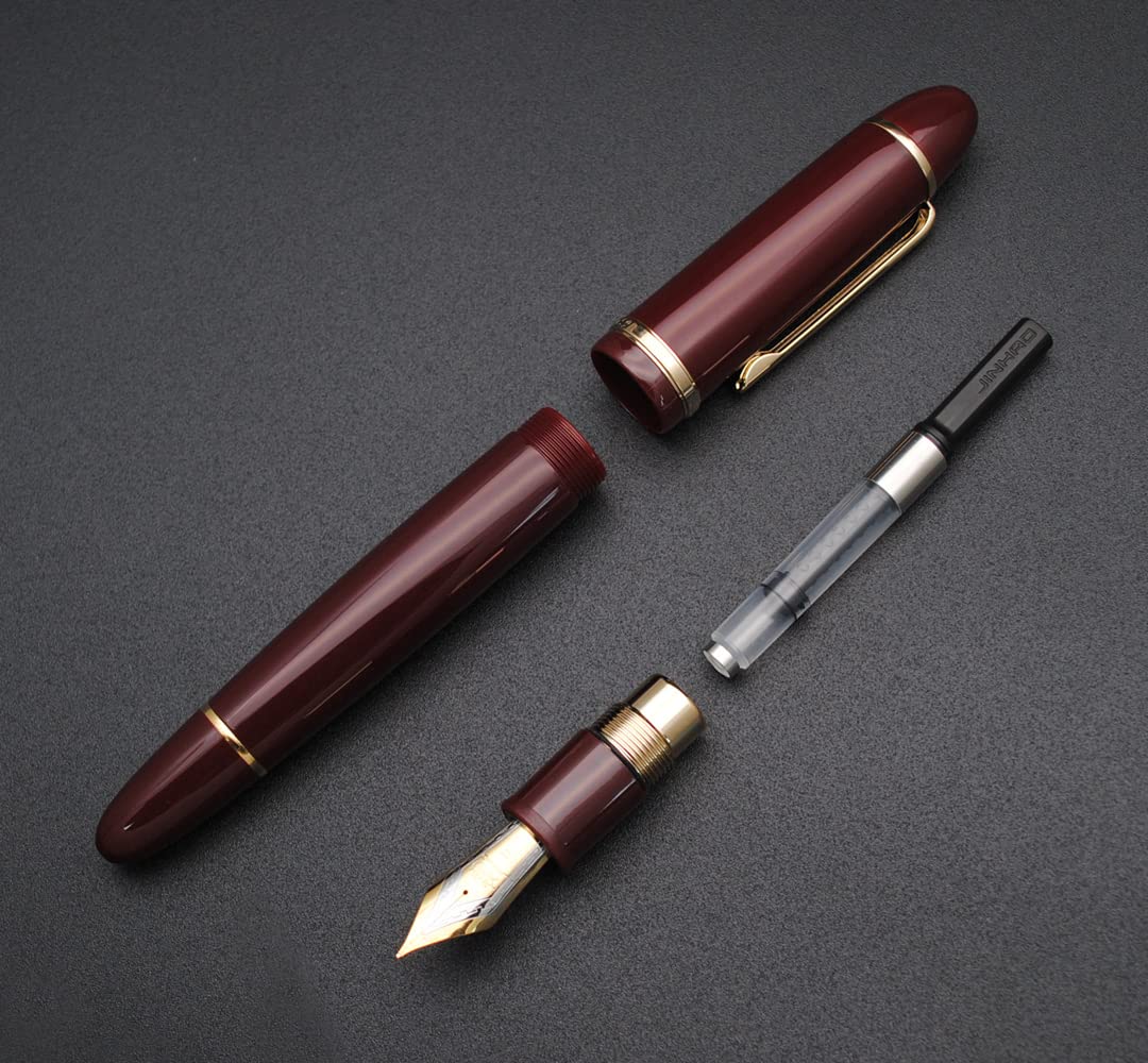 Amazon.co.jp: JINHAO X159 万年筆 F ペン先 0.5mm ワインレッド