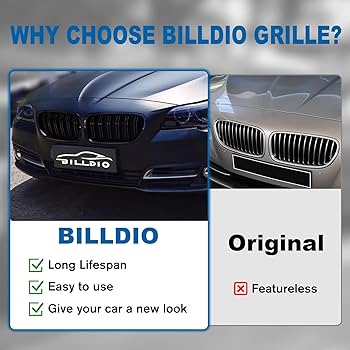 BMW 5シリーズ F10 F11 F18 LEDグリル 車用グロスブラック