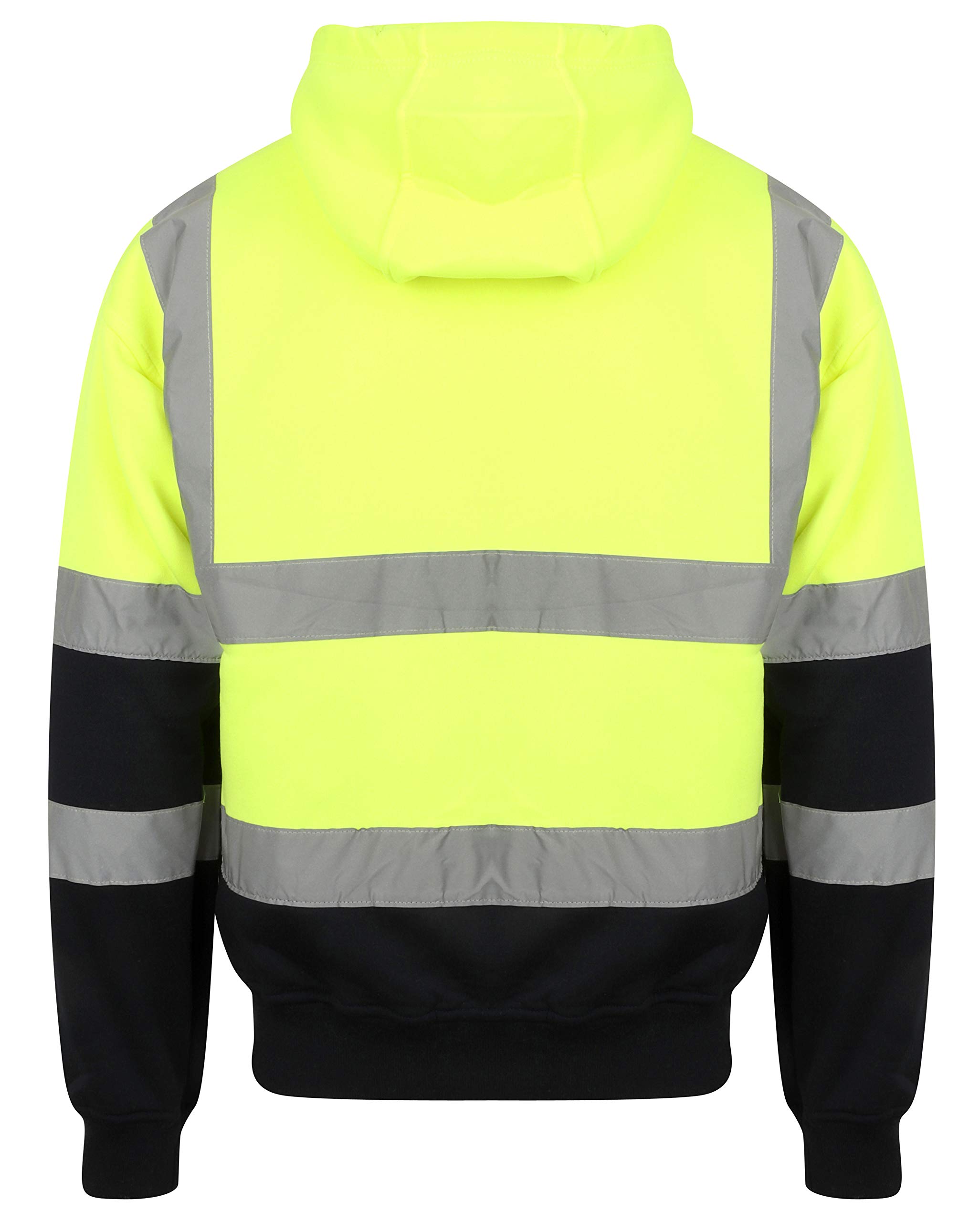 LUXE DIVA Hi Vis Visibility 3/4 Zip Mens Long Sleeve Waterproof Rain H - View #3