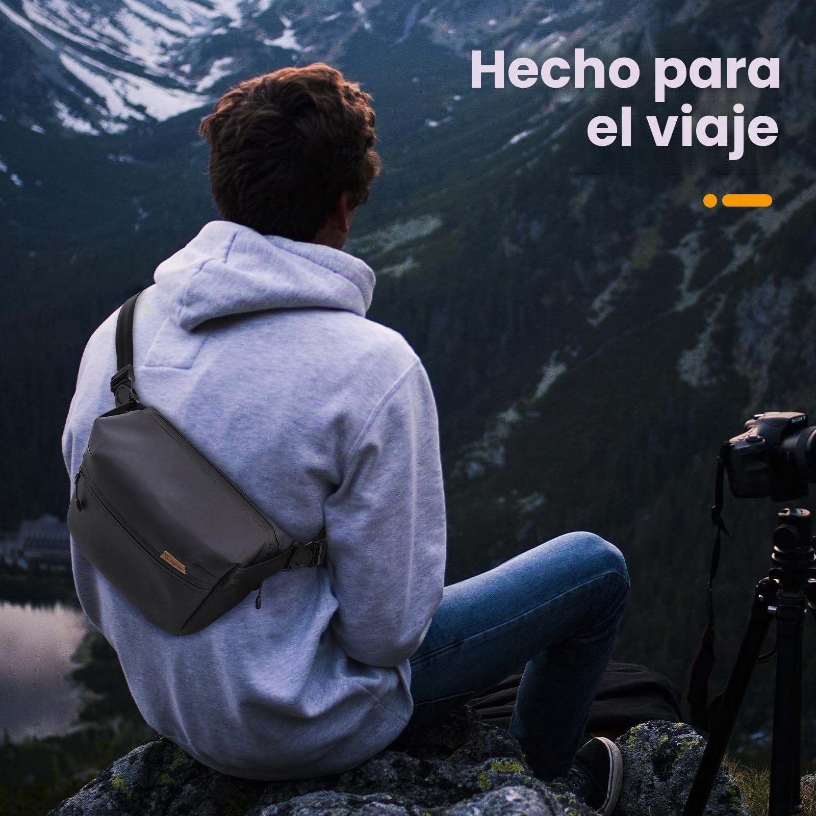 TARION Bolso Bandolera para cámara: Bolso para cámara DSLR Sling Pack Fotografía Sling Bag Mochila para Drone SLR Cámara Sling Pack Bolso Cruzado TR-SB
