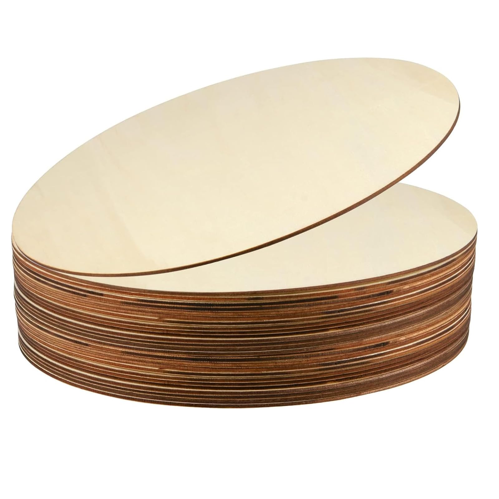 Cercles ronds en bois naturel brut 300x3mm pour peinture acrylique et loisirs créatifs