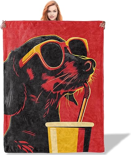 Miniatura 10 de Manta retro con cámara para mujeres, niñas y niños, manta de franela suave, regalos para sala de estar, sofá, hogar, decoración de sofá, 50 x 60