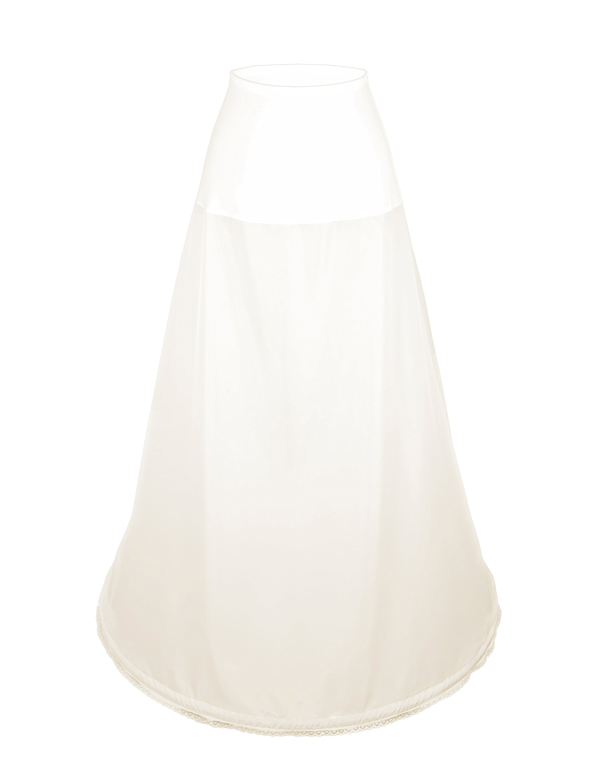 Flora 1-Hoop Spandex Waistband Bridal Wedding Petticoat/One Hoop Prom Underskirt,Medium Full Skirt (Large-XLarge, IVORY)