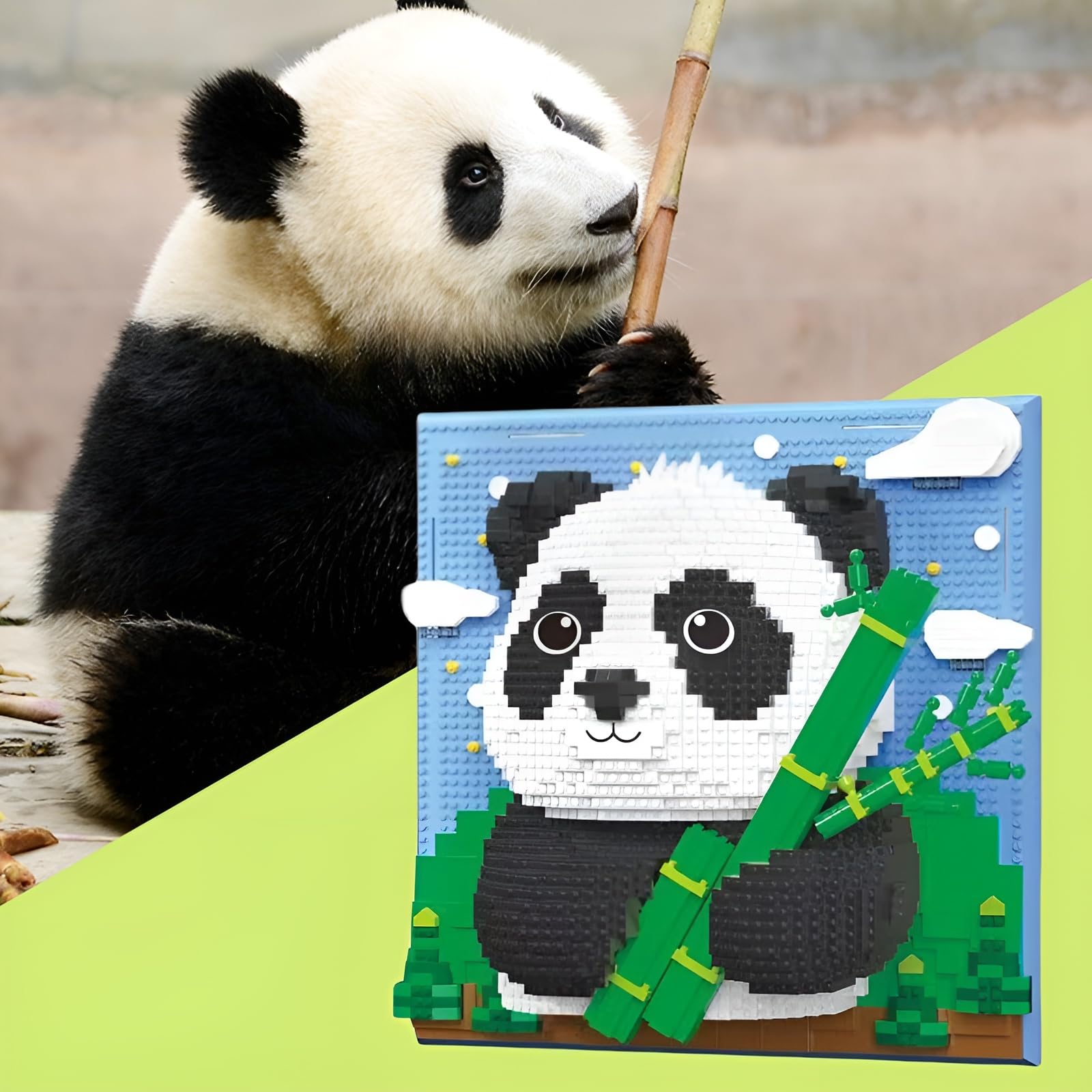 Fuleying Panda Building Blocks Set, 3D Animals Wall Art Building Kit - Image 4