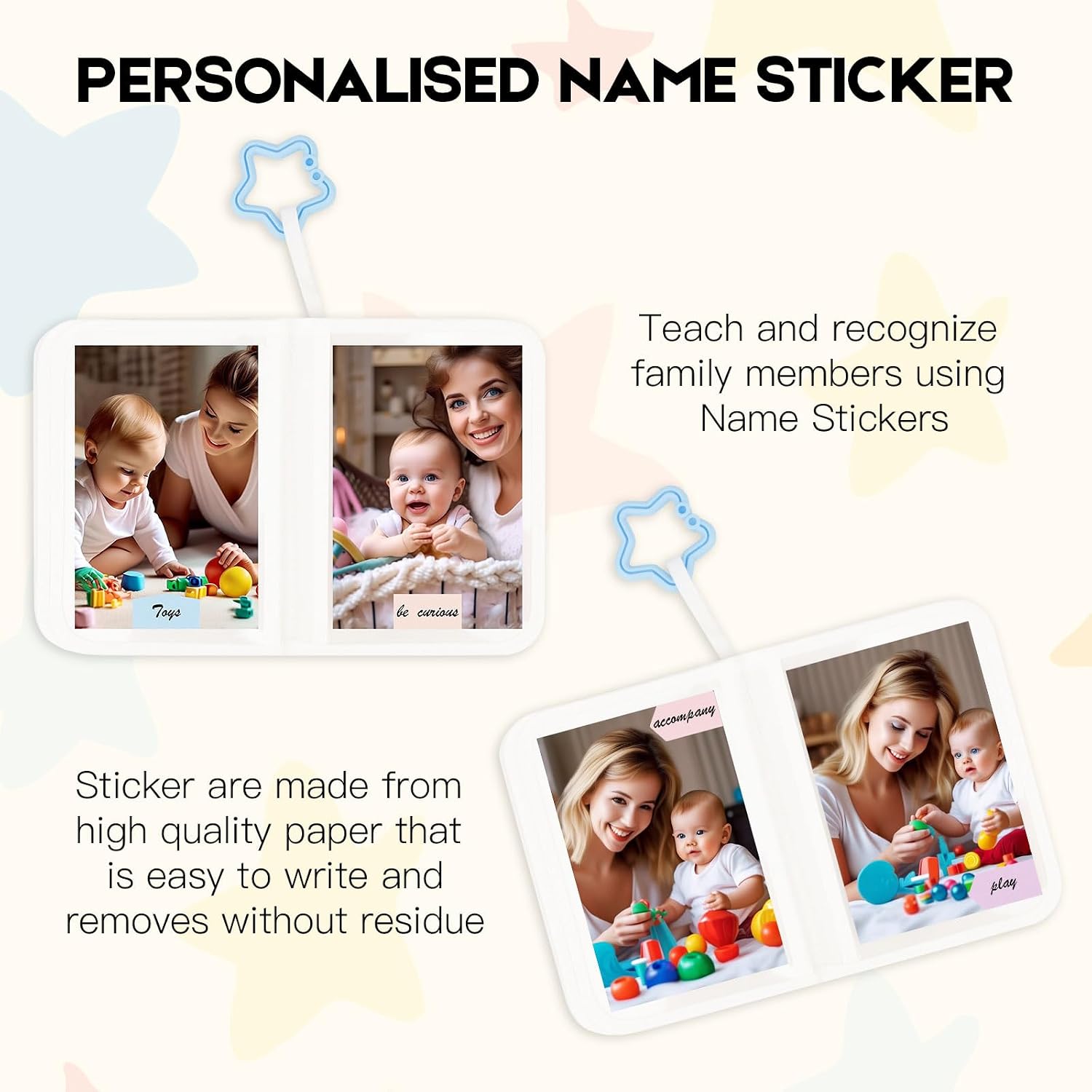 2Pack Baby's My First Photo Album for Baby Holds 21 4x6 Photos, Baby Photo Album Soft Cloth Family Book, My First Family Album for 4x6 Baby Shower Kids Toddlers Family Pictures, Toddler Photo Album