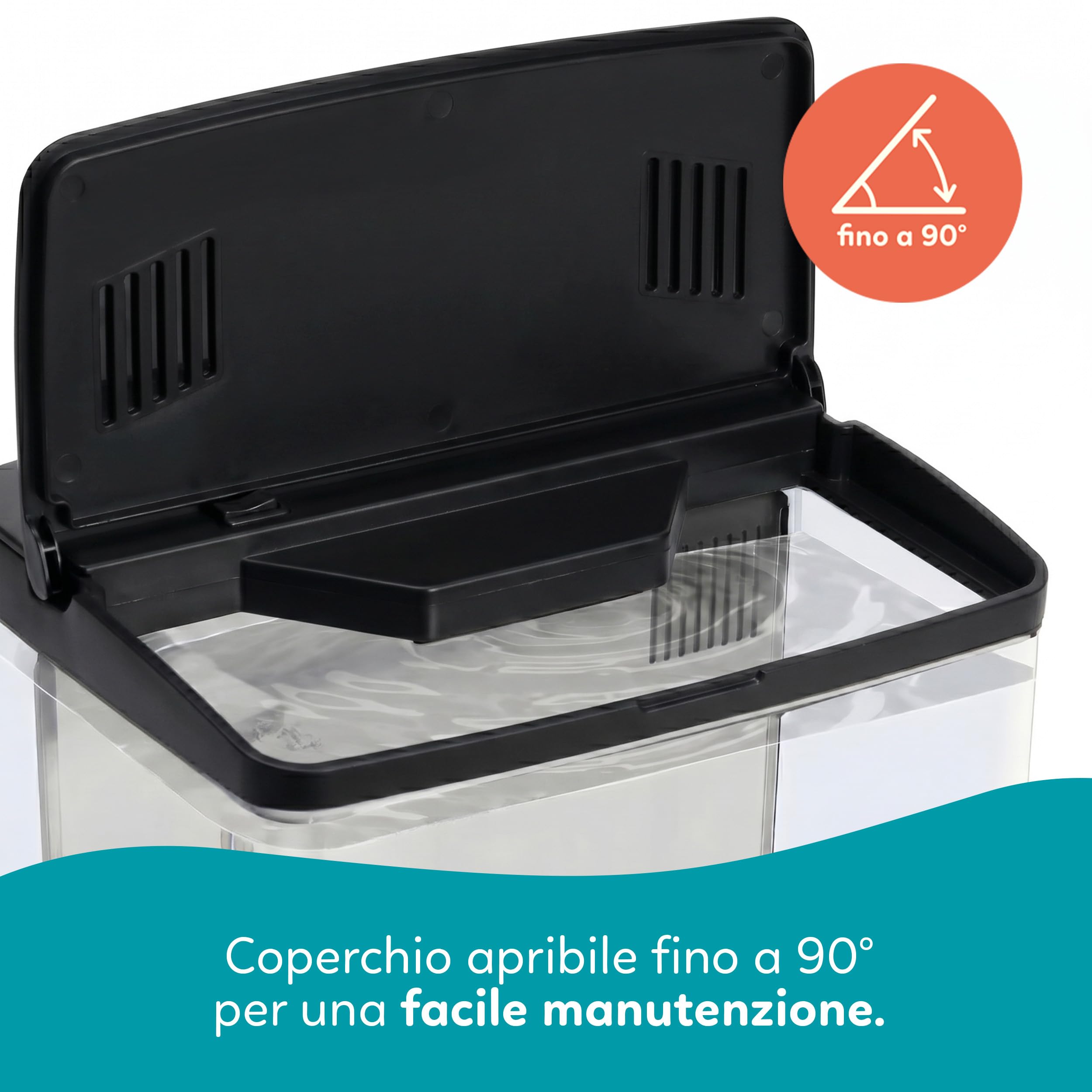 AQPET NEYA Acquario da Scrivania con Filtro e Pompa Inclusi, LED 5 Modalità e Porte USB – Mini Acquario in Acrilico con Coperchio Apribile, Ideale per Betta, Caridine e Piante Acquatiche 5lt (Nero)