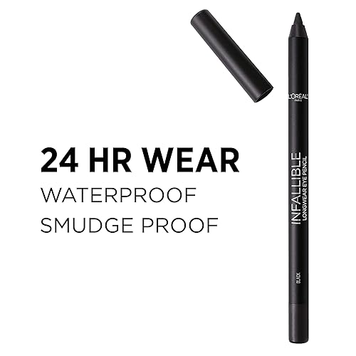 Miniatura 3 de L'Oreal Paris Makeup Infallible Pro-Last Lápiz delineador de ojos, impermeable y resistente a las manchas, se desliza con facilidad para crear