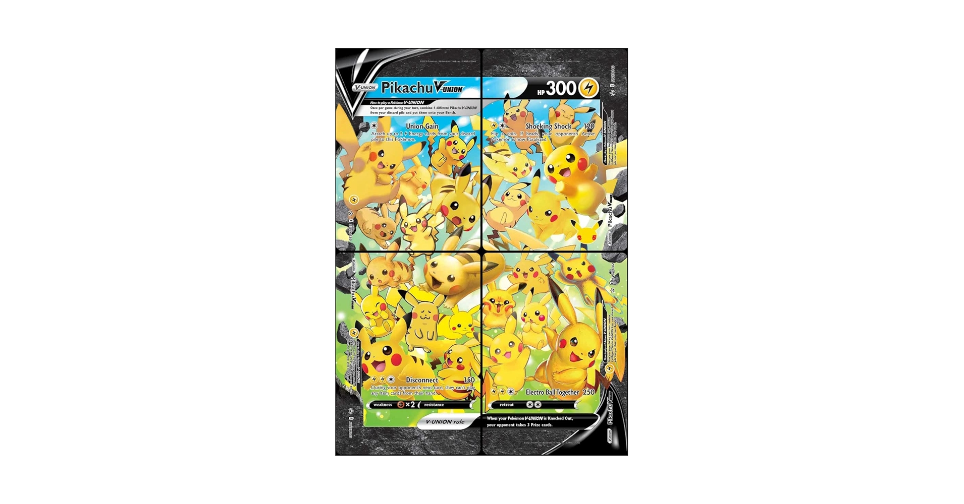 ピカチュウ【ブイユニオン】 4セット Amazon.com: Pikachu V-Union - 4 Card Set - SWSH139 - SWSH140