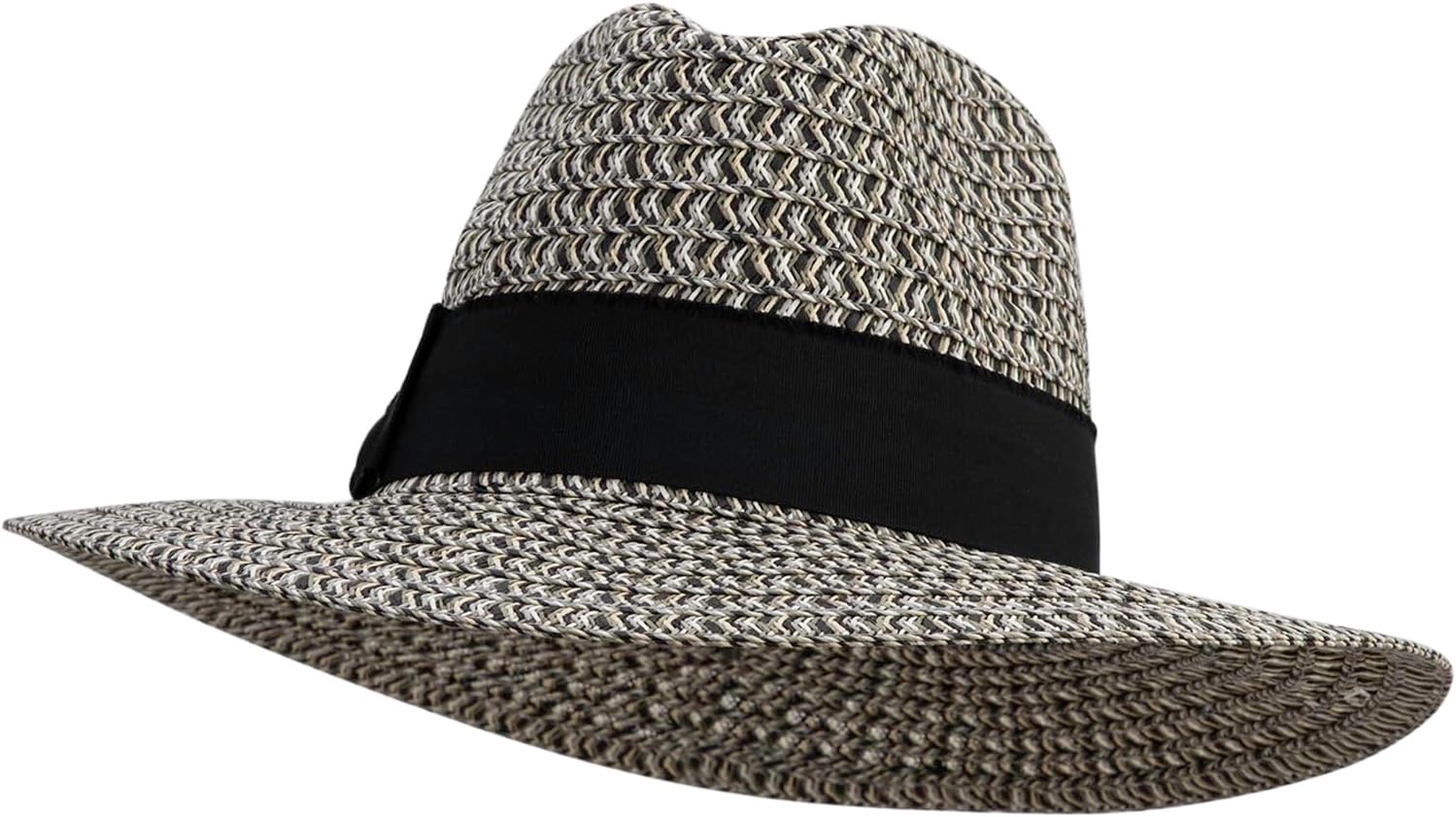 Jeanne Simmons Women's Ribbon Bow Band Tweed Weave Fedora Hat