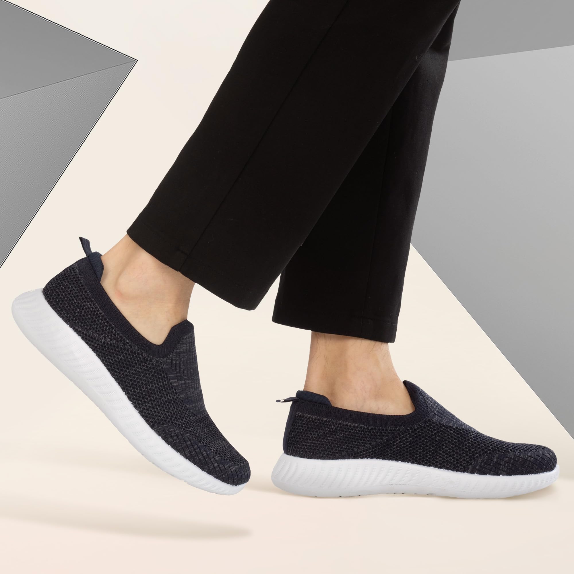 JOMIX Scarpe Slip-on Uomo Sneakers Traspiranti in Rete Mocassini da Uomo Comode Leggere per Camminata Lavoro Tempo Libero