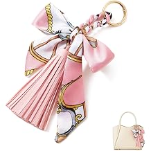 ZOOEASS Bow Purse Charms with Tassel Pendant, Women Ribbon Bow Bag Charms for Handbags Tote Bag Accessories Charm Keychain