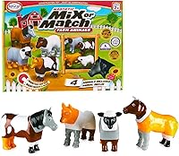 Vista 1 de Magnetic Mix or Match Farm Animals Toy Play Set, 16 Pieces