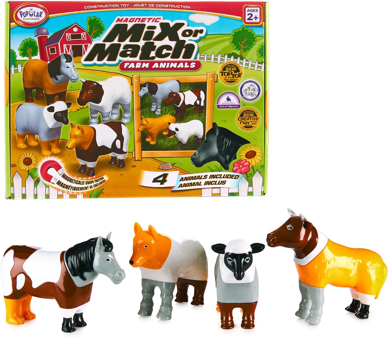Popular Playthings Mix or Match: Farm Animals - Multi Color