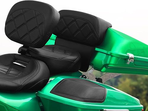 Miniatura 6 de C.C. RIDER Chopped Tour-Pack - Almohadilla de respaldo de motocicleta Sissy Bar para Harley Touring Road King Road Glide Street Glide Electra Glide