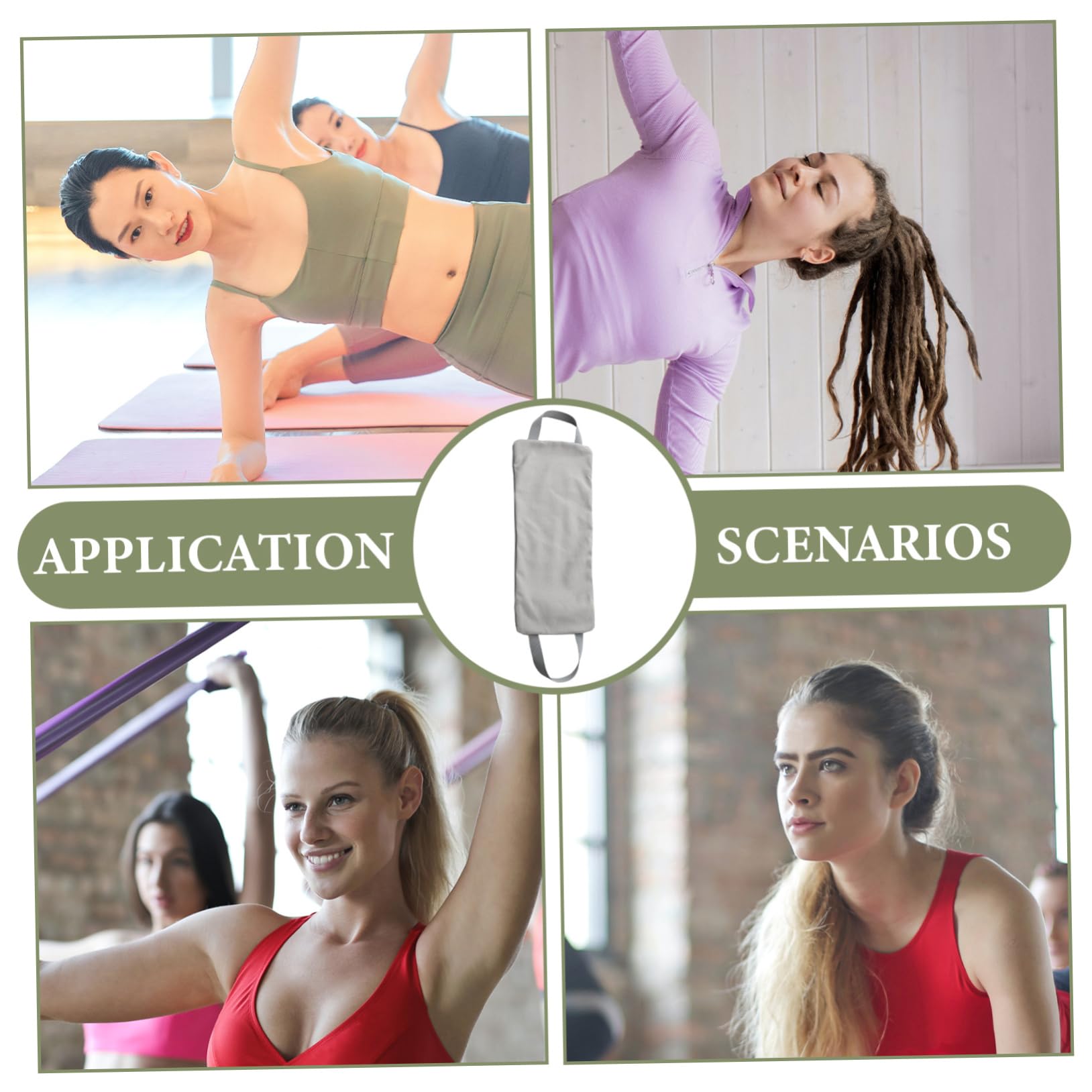TOYANDONA Sacco di Sabbia per Allenamento Fitness con Manici in Tela Resistente, Borsa da Palestra Appesa per Esercizi di Forza, Boxe e Yoga, Accessorio Portatile per Allenamento Agilità e Core