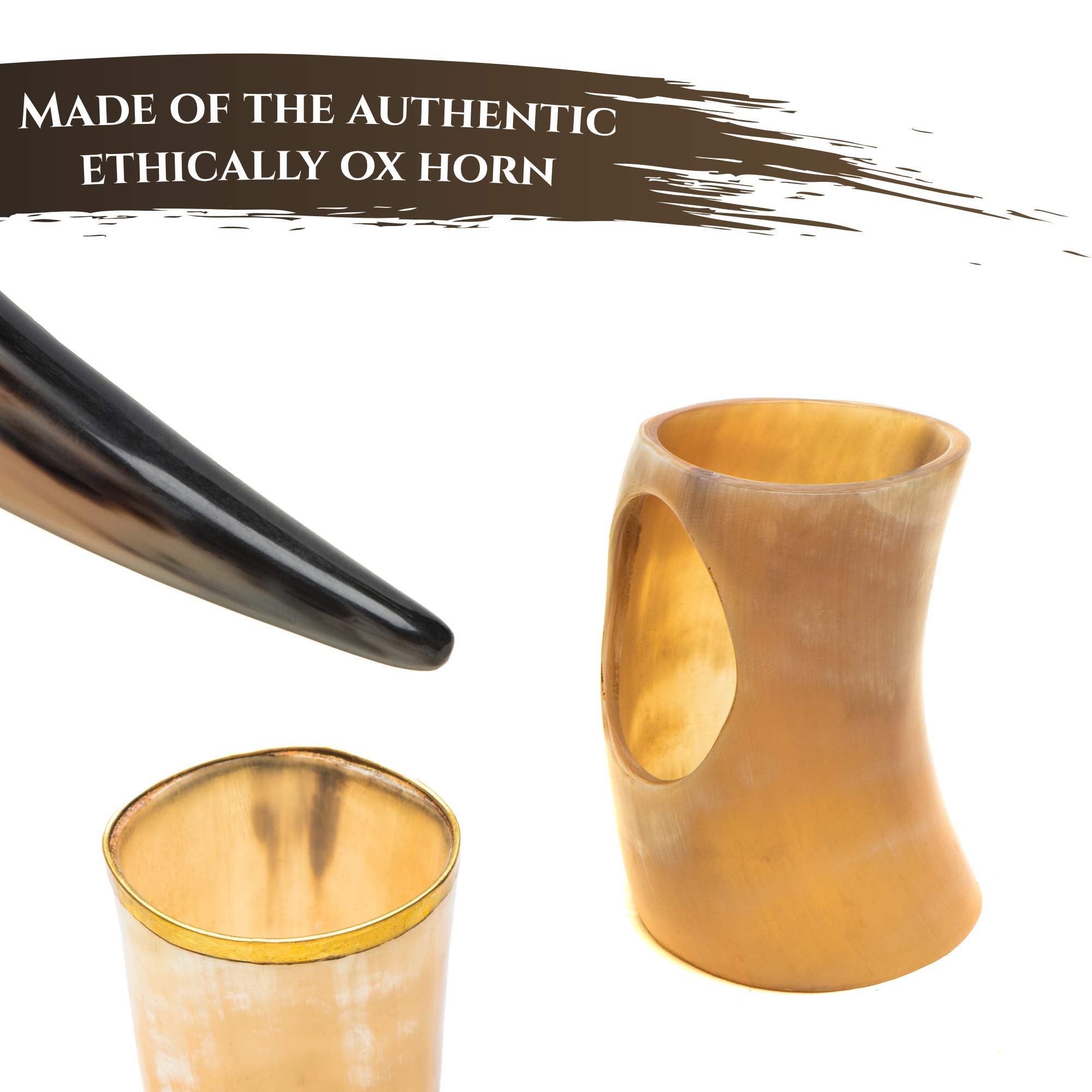 Thor Horn Large Viking Drinking Horn with Stand Genuine Handcrafted