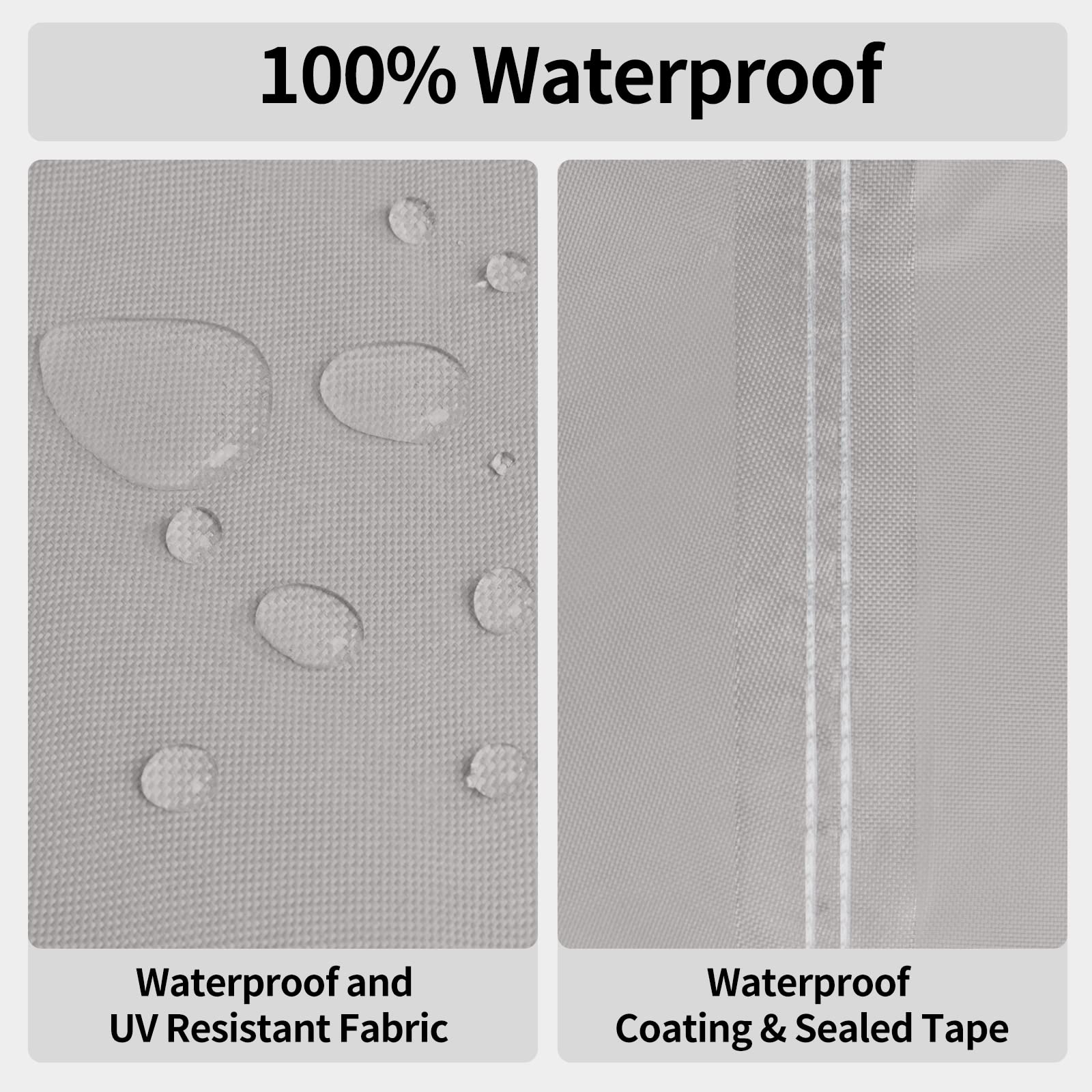 Easy-Going Funda para sofá de patio, resistente a los rayos UV, funda de sofá bicolor para patio de 3 plazas, impermeable, funda para muebles de exterior con dobladillo reflectante (95 pulgadas de