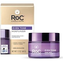 RoC Even Tone + Lift Moisturizing Night Cream, (New Look, Same Formula), Anti Aging, Formula for Dark Spots & Discoloration, Hydrating Skin Tone Corrector for Face & Neck (Packaging May Vary) - 1.7 oz