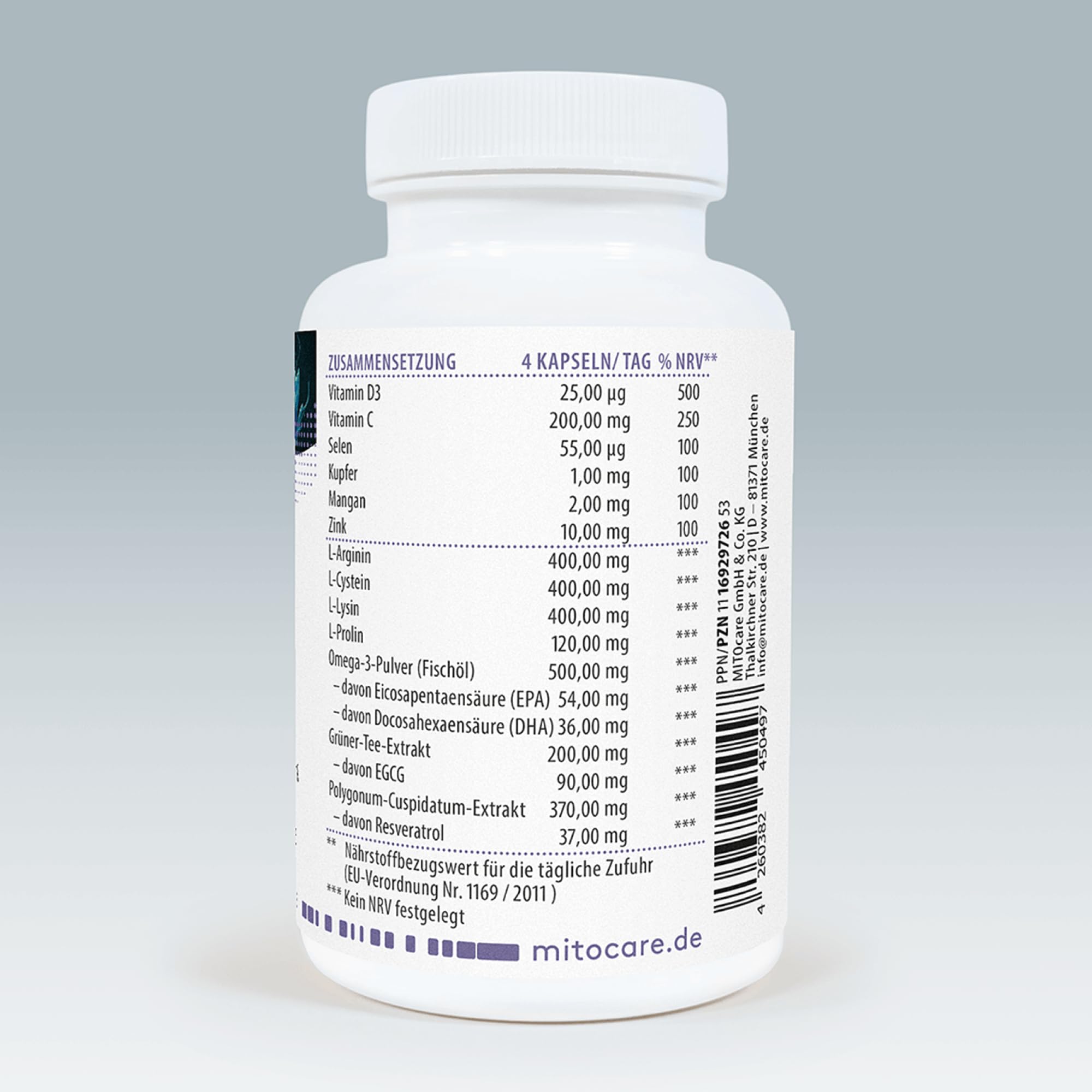 MITOcare Immun Protokoll - Vitamin Komplex fördert das Immunsystem - So können Sie mit natürlichen Mitteln Ihr Immunsystem stärken - Vorratspack mit 120 Kapseln, ausreichend für einen Monat