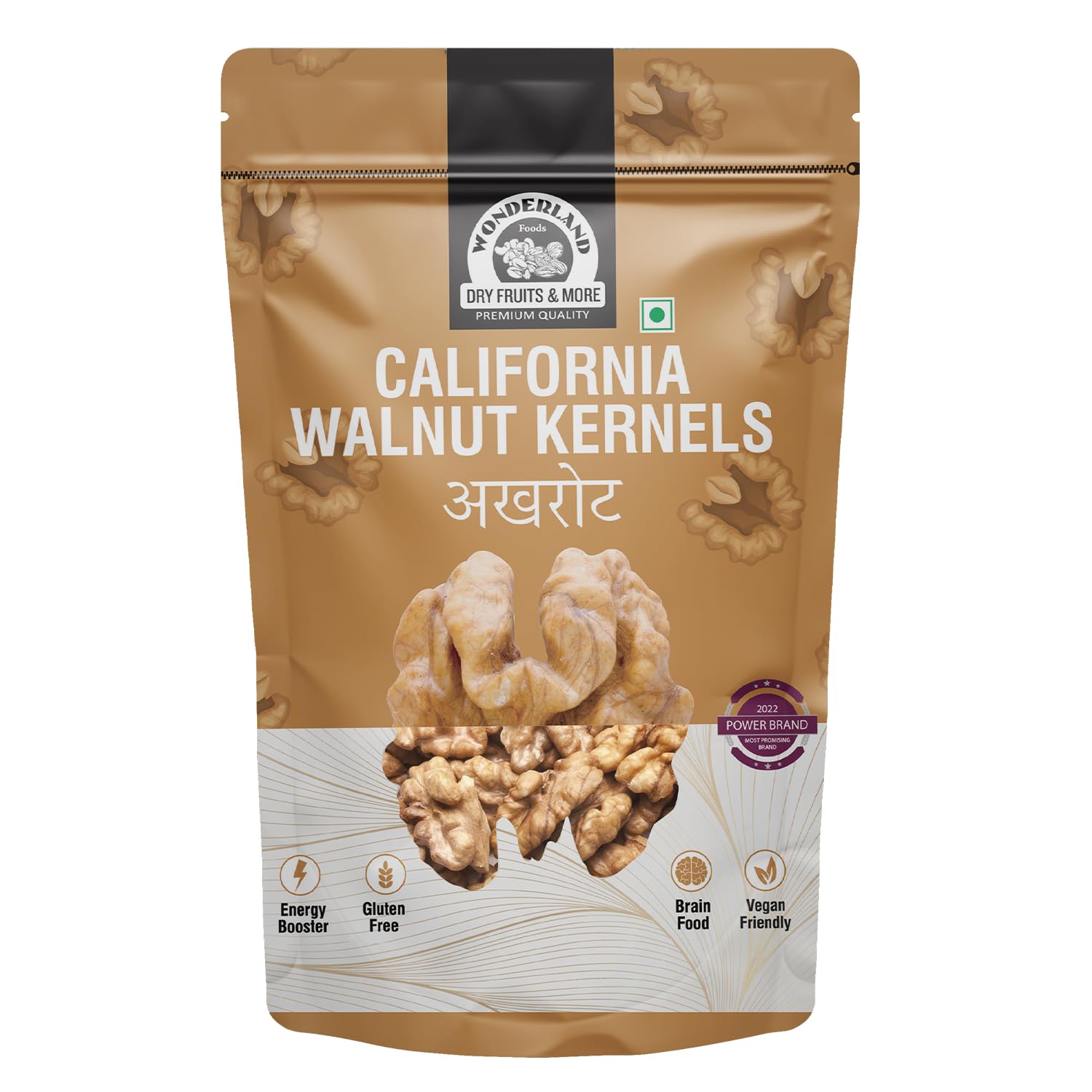 WONDERLAND FOODS (DEVICE) 400 Gram California Walnut Kernels (Akhrot Giri) Pouch Dry Fruits