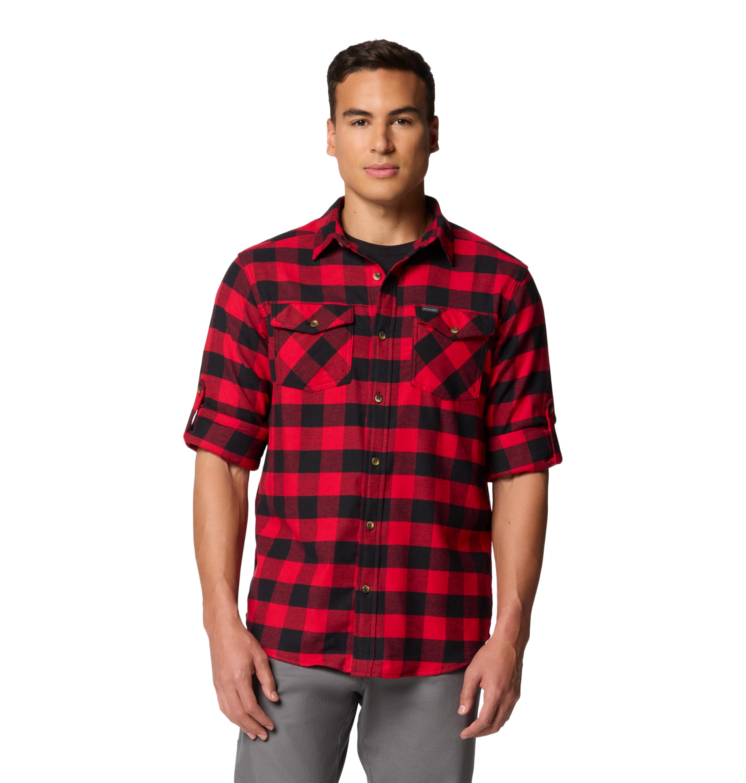 Columbia Men's Bearmouth Springs Roll Up Long Sleeve Flannel Shirt