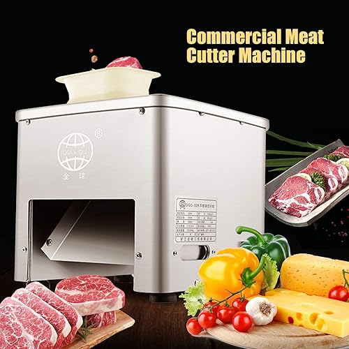 Miniatura 3 de Máquina de corte de carne comercial, 550W 353 LbsH Máquina trituradora de carne, cortador de carne eléctrico de hoja de 0.138 in, afeitadora de