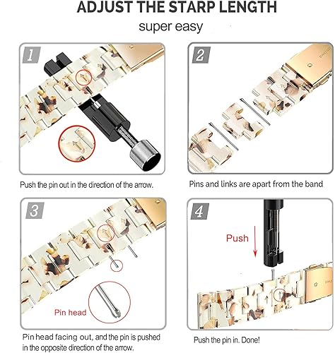 Vista 7 de Correas compatibles con Samsung Galaxy Watch 7 / FE / 6/6 Classic / 5/5 Pro / 4/4 Classic / 3 de 1.614 in / Huawei GT3 de 1.654 pulgadas, 0.787