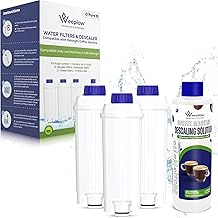 Weeplow® - 3 Filtres à Eau Compatibles avec les machines à café Delonghi et un Détartrant 300ML, Kit d’Entretien Complet Compatible avec Machine à Café Magnifica, Dinamica, Autentica, Primadonna