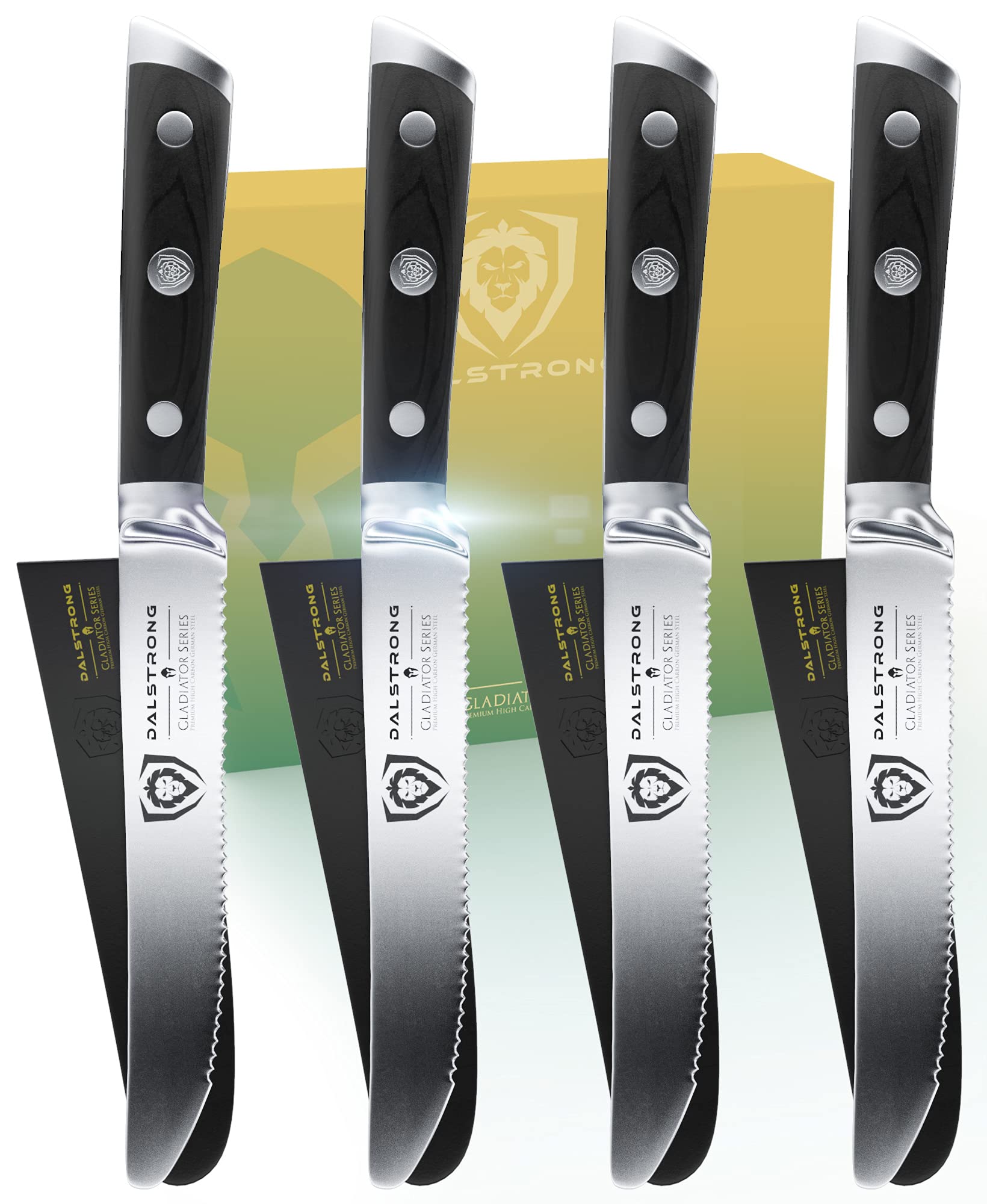 Buy DALSTRONG Steak Knives Set of 4 Serrated Blade Gladiator