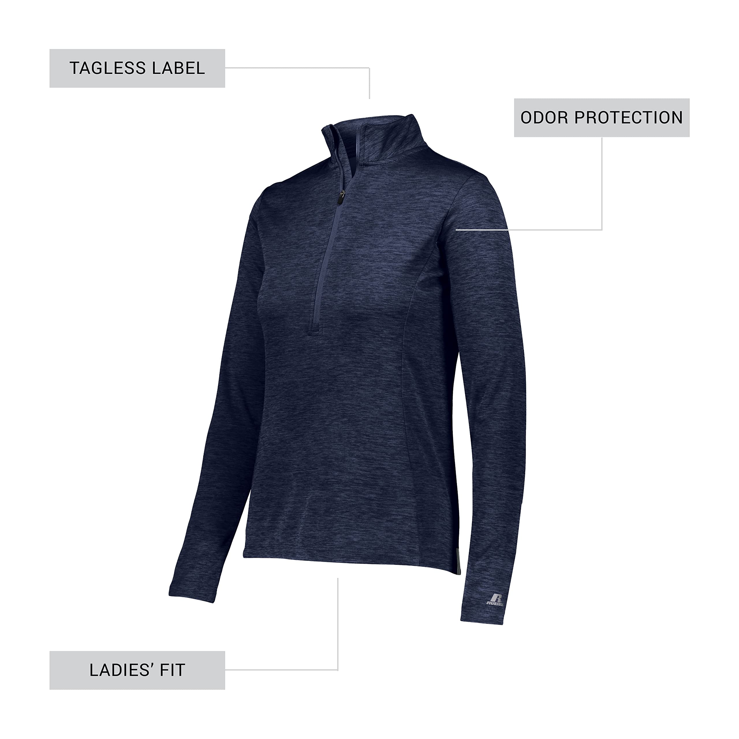 Russell Athletic Lightweight Performance 1/4 Zip Chamarra térmica Mujer