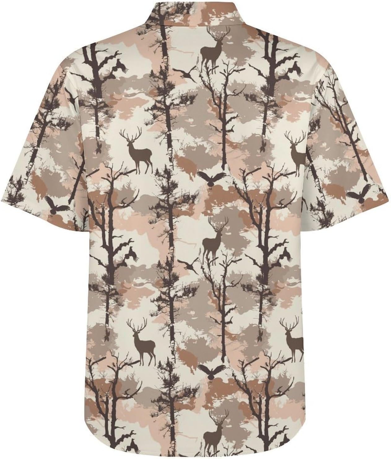 Button Down Shirts for Men Casual Short Sleeve Stand Up Collar Shirts Summer Beach Tops