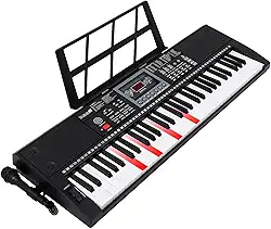 Teclado Musical Portátil 61 Teclas Rhythmic 80 com Bluetooth