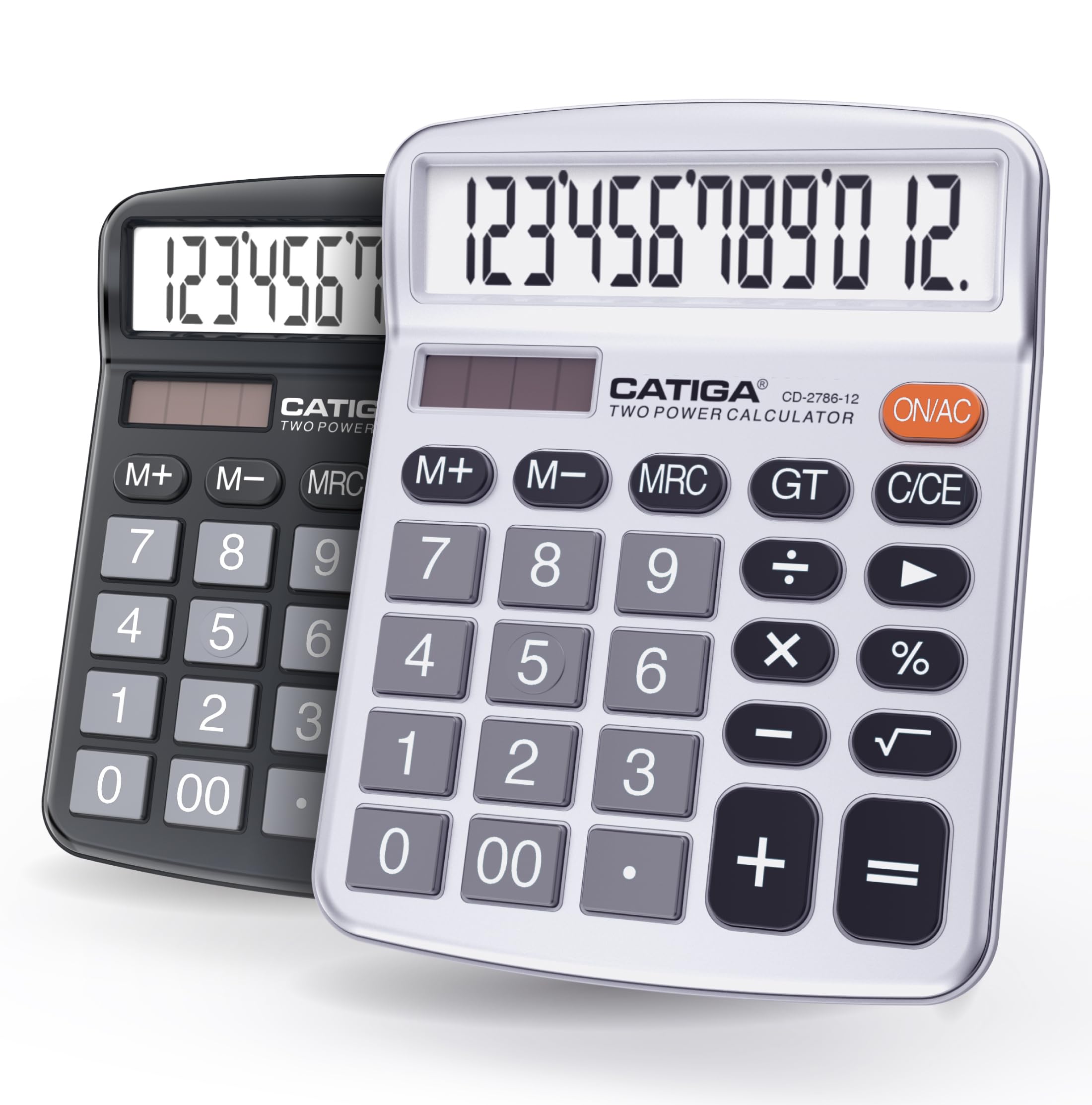 CATIGA 12 Digit Desktop Calculator With Large LCD Display, 4 Functions - View #7
