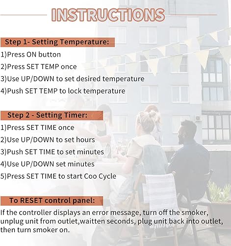 Miniatura 9 de Panel de control digital, piezas de repuesto Masterbuild, compatible con Masterbuilt MB200713172007111721071218 y más MB modelos de ahumador
