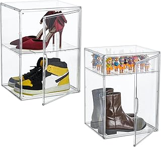 12 Shoe Display Ideas Bedroom for Clean Organized Style 118 XXX-Large Clear Acrylic Display Case Boot Shoe Storage Boxes With An Adj...