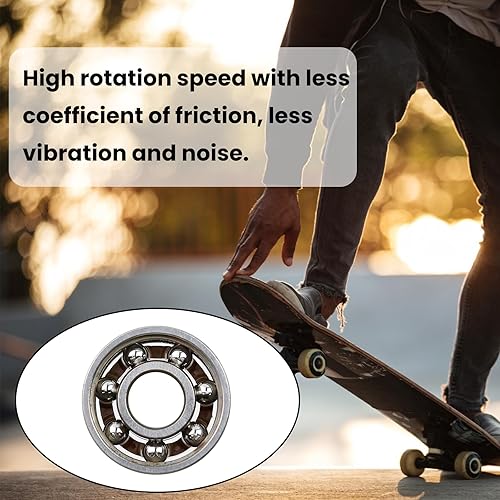 Miniatura 4 de Antrader Rodamiento de bolas de acero 608 de 0.315 in x 0.866 in x 0.276 in de alta precisión de calificación Fidget Spinner Bearing