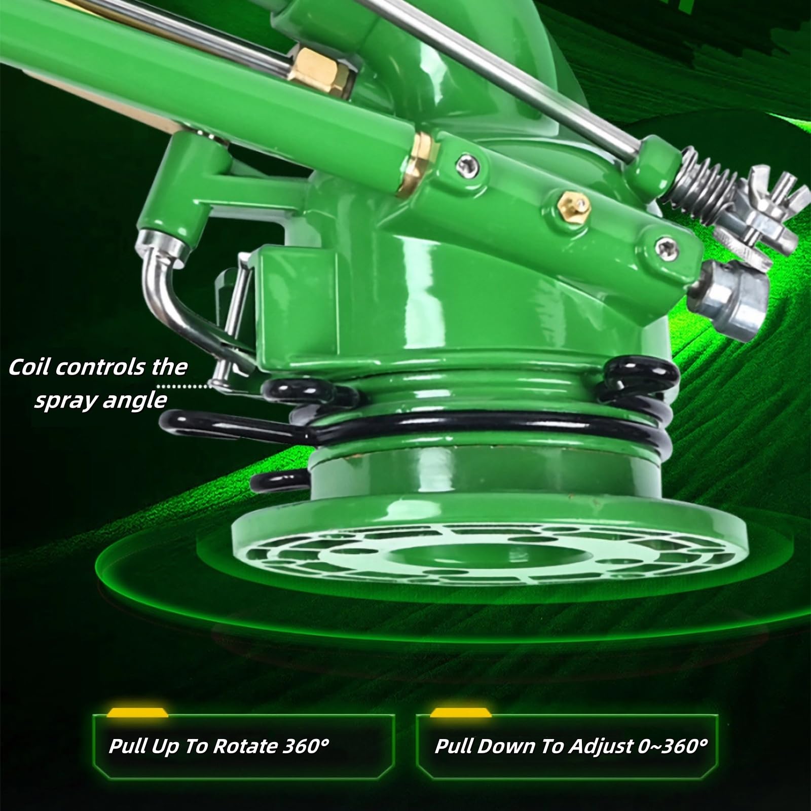 Irrigatore per irrigazione agricola, spruzzo di irrigazione rotante automatico a 360° con connessione a flangia per grandi aree agricole, pascoli e controllo della polvere industriale