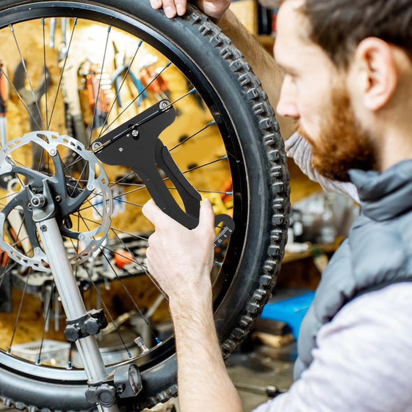 12 Stück/Pk Fahrrad Speichenspannmesser Schraubenschlüssel Reparatur Werkzeug Set Fahrrad Speichenverstellung Fahrradschlüssel Aluminiumlegierung Rad Reparaturwerkzeug mit Ventilschlüssel /